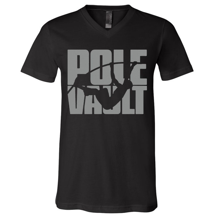 Pole Vault Design for Pole Vaulter Graphic Pole Vault V-Neck T-Shirt