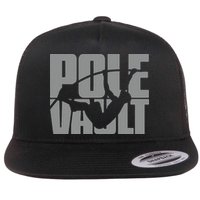 Pole Vault Design for Pole Vaulter Graphic Pole Vault Flat Bill Trucker Hat