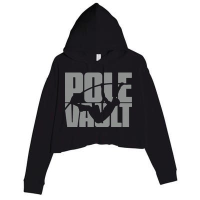 Pole Vault Design for Pole Vaulter Graphic Pole Vault Crop Fleece Hoodie