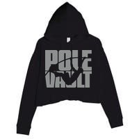 Pole Vault Design for Pole Vaulter Graphic Pole Vault Crop Fleece Hoodie