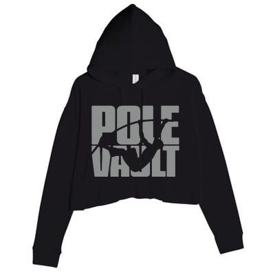 Pole Vault Design for Pole Vaulter Graphic Pole Vault Crop Fleece Hoodie