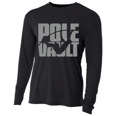 Pole Vault Design for Pole Vaulter Graphic Pole Vault Cooling Performance Long Sleeve Crew