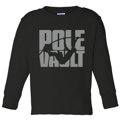 Pole Vault Design for Pole Vaulter Graphic Pole Vault Toddler Long Sleeve Shirt