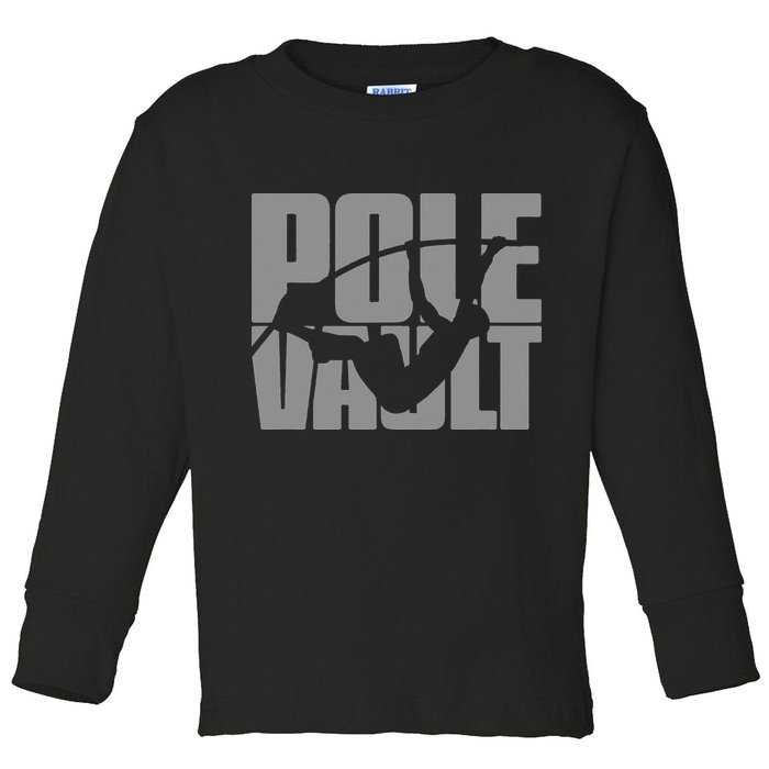 Pole Vault Design for Pole Vaulter Graphic Pole Vault Toddler Long Sleeve Shirt