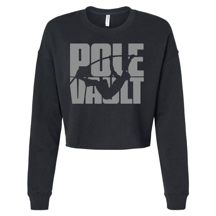 Pole Vault Design for Pole Vaulter Graphic Pole Vault Cropped Pullover Crew