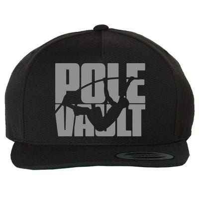Pole Vault Design for Pole Vaulter Graphic Pole Vault Wool Snapback Cap