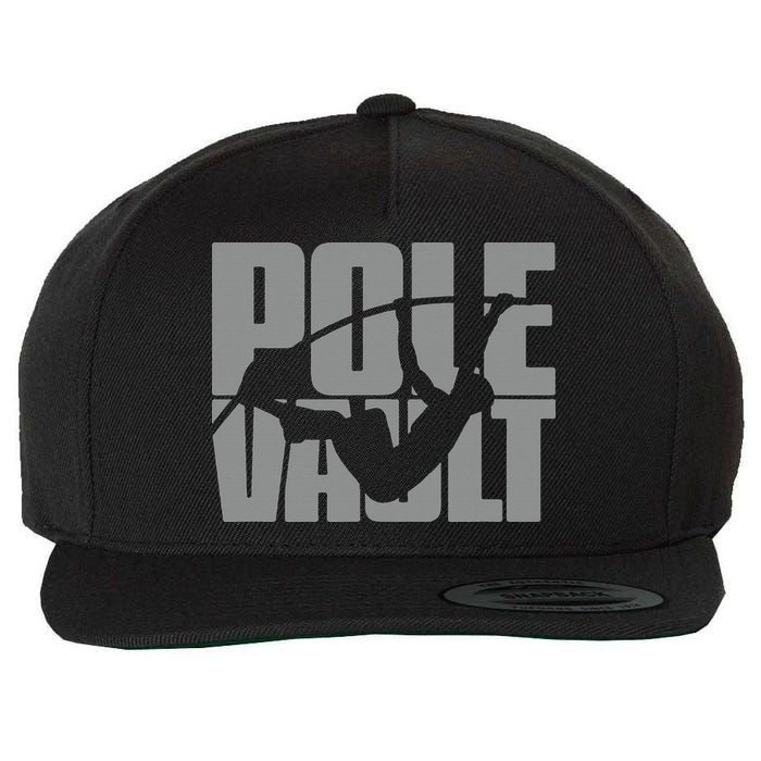 Pole Vault Design for Pole Vaulter Graphic Pole Vault Wool Snapback Cap