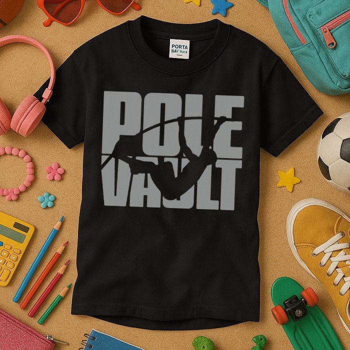 Pole Vault Design for Pole Vaulter Graphic Pole Vault Kids T-Shirt