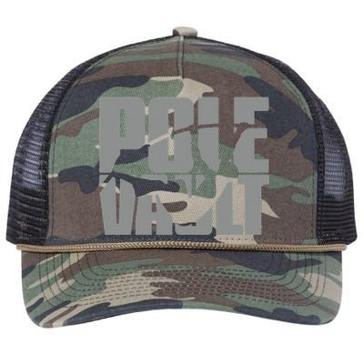 Pole Vault Design for Pole Vaulter Graphic Pole Vault Retro Rope Trucker Hat Cap