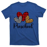 Preschool Valentines Day Red Plaid Leopard Family Matching Gift T-Shirt