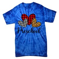 Preschool Valentines Day Red Plaid Leopard Family Matching Gift Tie-Dye T-Shirt