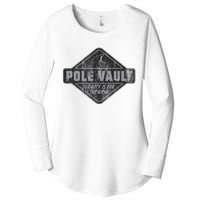 Pole Vault Distressed Vintage Look Pole Vaulting Women's Perfect Tri Tunic Long Sleeve Shirt