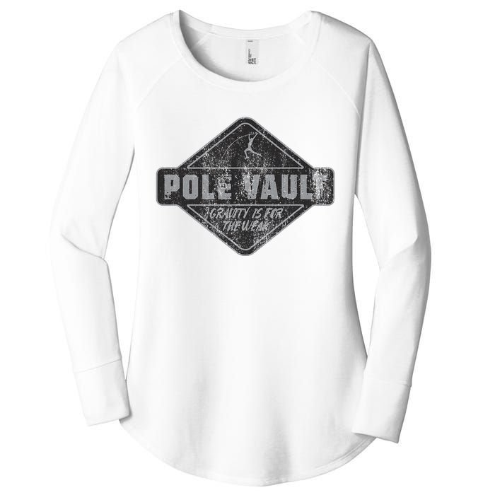 Pole Vault Distressed Vintage Look Pole Vaulting Women's Perfect Tri Tunic Long Sleeve Shirt