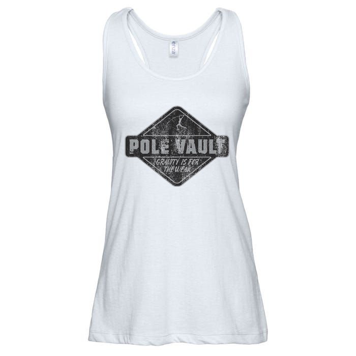 Pole Vault Distressed Vintage Look Pole Vaulting Ladies Essential Flowy Tank