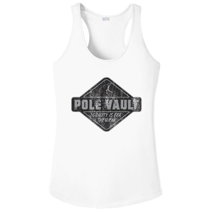 Pole Vault Distressed Vintage Look Pole Vaulting Ladies PosiCharge Competitor Racerback Tank