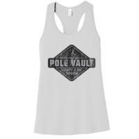 Pole Vault Distressed Vintage Look Pole Vaulting Women's Racerback Tank