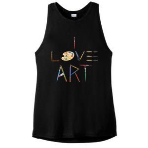 Painter Valentines Day Gift Illustration Art Drawing Artist Cute Gift Ladies PosiCharge Tri-Blend Wicking Tank