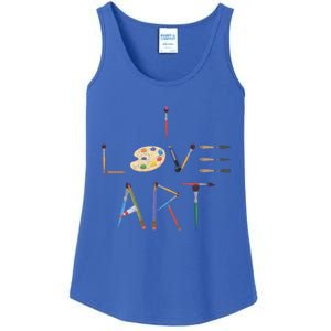 Painter Valentines Day Gift Illustration Art Drawing Artist Cute Gift Ladies Essential Tank