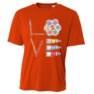 Painter Valentines Day Gift Painting Tools Drawing Artist Meaningful Gift Cooling Performance Crew T-Shirt