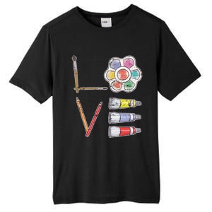 Painter Valentines Day Gift Painting Tools Drawing Artist Meaningful Gift Tall Fusion ChromaSoft Performance T-Shirt