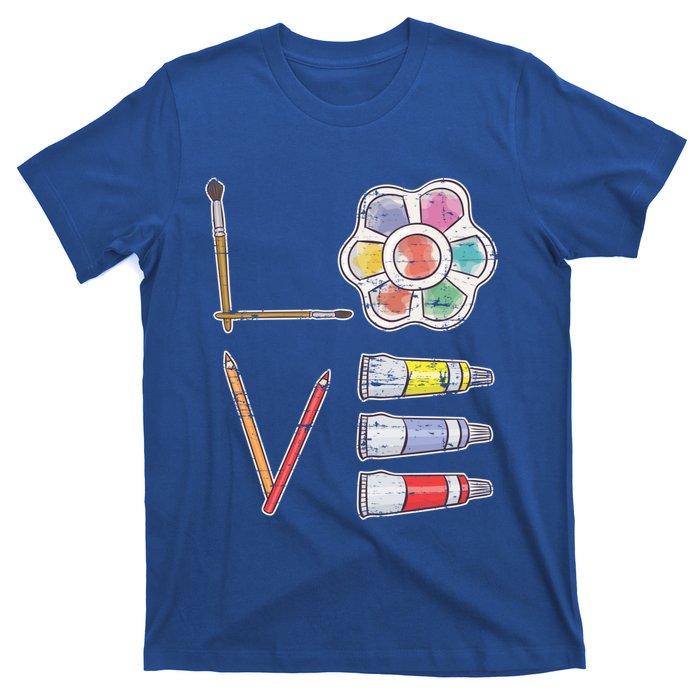 Painter Valentines Day Gift Painting Tools Drawing Artist Meaningful Gift T-Shirt