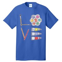 Painter Valentines Day Gift Painting Tools Drawing Artist Meaningful Gift Tall T-Shirt