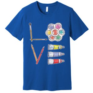 Painter Valentines Day Gift Painting Tools Drawing Artist Meaningful Gift Premium T-Shirt