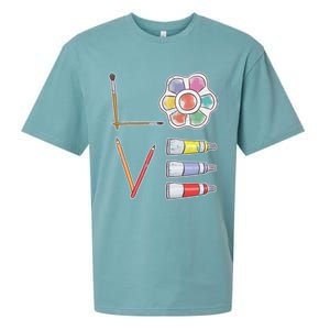 Painter Valentines Day Gift Painting Tools Drawing Artist Meaningful Gift Sueded Cloud Jersey T-Shirt