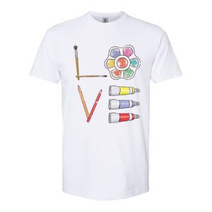 Painter Valentines Day Gift Painting Tools Drawing Artist Meaningful Gift Softstyle CVC T-Shirt