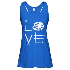 Painter Valentines Day Sketching Painter Gift Drawing Artist Meaningful Gift Ladies Essential Flowy Tank