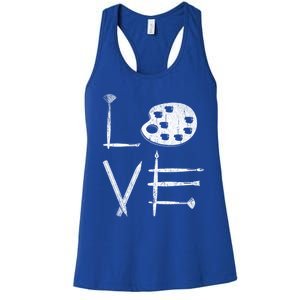 Painter Valentines Day Sketching Painter Gift Drawing Artist Meaningful Gift Women's Racerback Tank