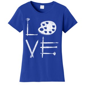 Painter Valentines Day Sketching Painter Gift Drawing Artist Meaningful Gift Women's T-Shirt