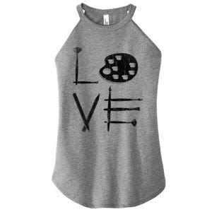 Painter Valentines Day Sketching Painter Gift Drawing Artist Meaningful Gift Women's Perfect Tri Rocker Tank