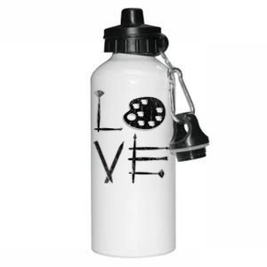 Painter Valentines Day Sketching Painter Gift Drawing Artist Meaningful Gift Aluminum Water Bottle