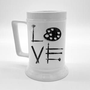 Painter Valentines Day Sketching Painter Gift Drawing Artist Meaningful Gift Beer Stein