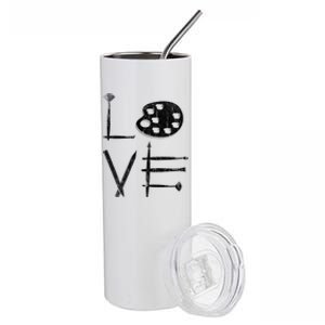 Painter Valentines Day Sketching Painter Gift Drawing Artist Meaningful Gift Stainless Steel Tumbler