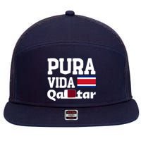 Pura Vida En Qatar 22 Costa Rica 7 Panel Mesh Trucker Snapback Hat