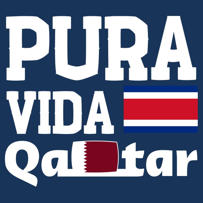 Pura Vida En Qatar 22 Costa Rica 7 Panel Mesh Trucker Snapback Hat