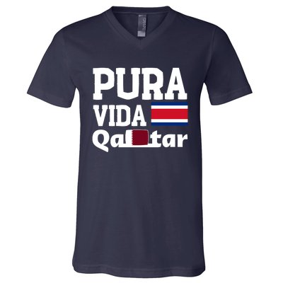 Pura Vida En Qatar 22 Costa Rica V-Neck T-Shirt