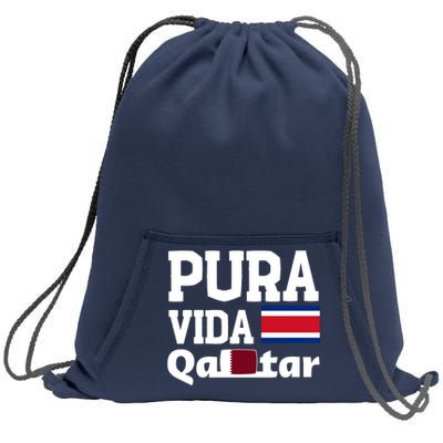 Pura Vida En Qatar 22 Costa Rica Sweatshirt Cinch Pack Bag