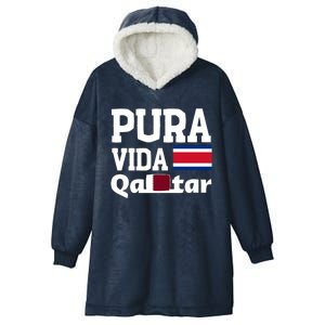 Pura Vida En Qatar 22 Costa Rica Hooded Wearable Blanket