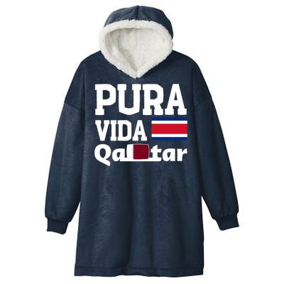 Pura Vida En Qatar 22 Costa Rica Hooded Wearable Blanket