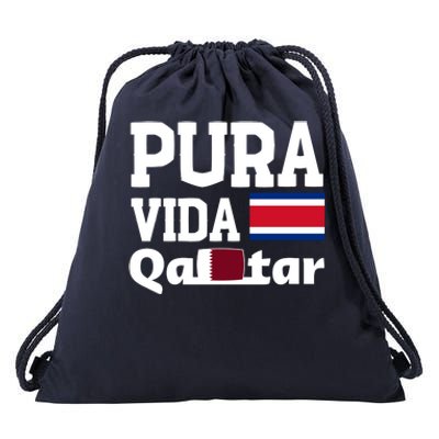 Pura Vida En Qatar 22 Costa Rica Drawstring Bag