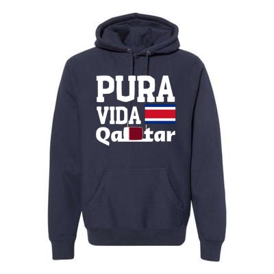 Pura Vida En Qatar 22 Costa Rica Premium Hoodie