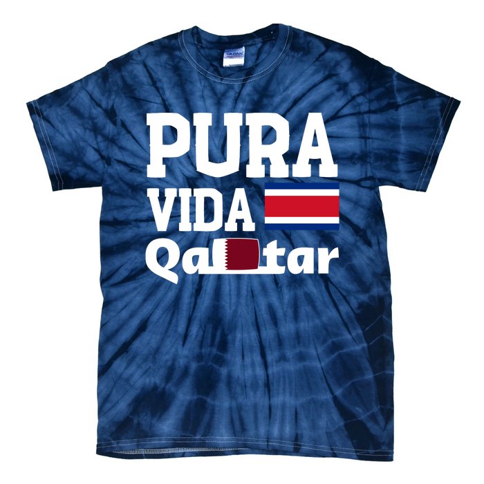 Pura Vida En Qatar 22 Costa Rica Tie-Dye T-Shirt