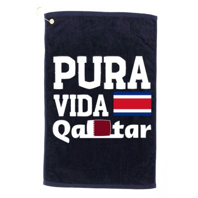 Pura Vida En Qatar 22 Costa Rica Platinum Collection Golf Towel