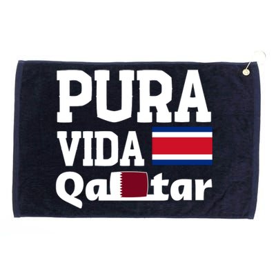 Pura Vida En Qatar 22 Costa Rica Grommeted Golf Towel