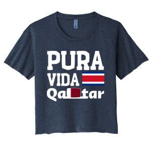 Pura Vida En Qatar 22 Costa Rica Women's Crop Top Tee