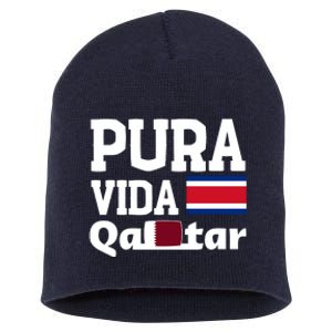 Pura Vida En Qatar 22 Costa Rica Short Acrylic Beanie