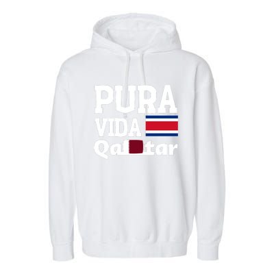 Pura Vida En Qatar 22 Costa Rica Garment-Dyed Fleece Hoodie